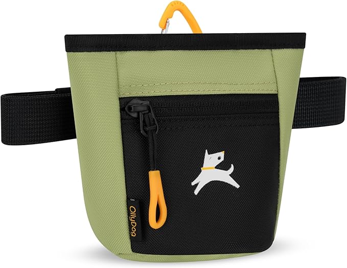 OllyDog Goodie Treat Bag, Dog Treat Pouch, Waist Belt Clip for Hands-Free Training, Magnetic Closure, Dog Training and Behavior Aids, Three Ways to Wear (Palm)