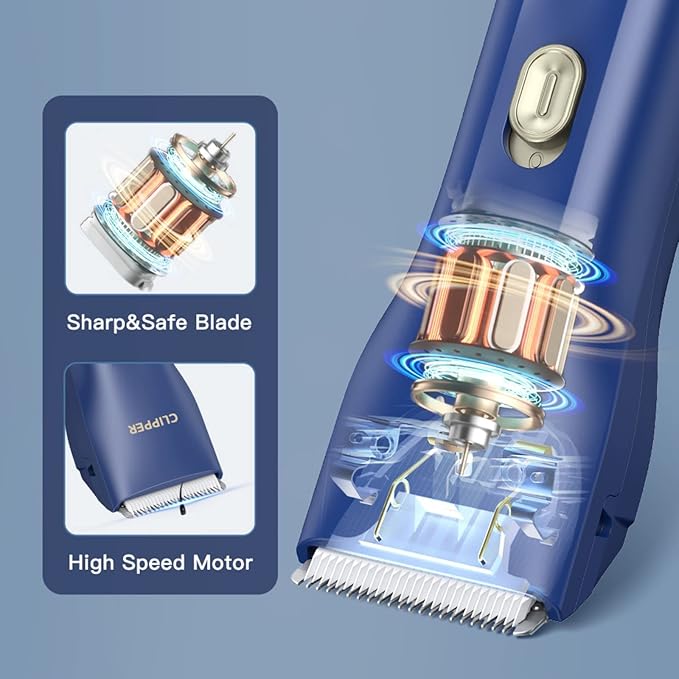 Dog Grooming Kit Clipper for Thick Coat Low Noise Cordless Cat Hair Trimmer Rechargeable Shaver Pet Grooming Tools for Small and Large Animals