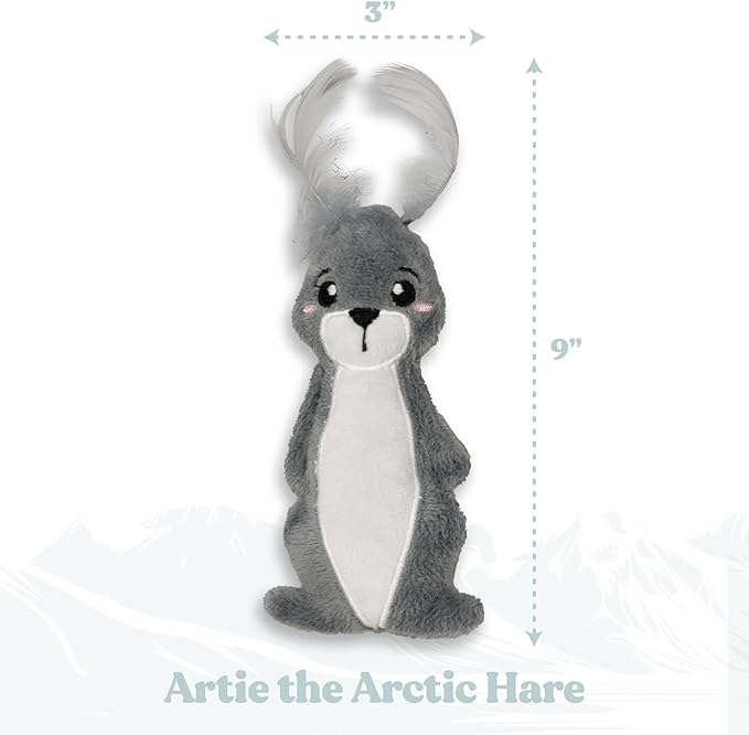 Cat Toys | Plush Toy Arctic Hare Cat Toys for Indoor Cats | Eco Friendly Toy Made from Non Toxic Materials