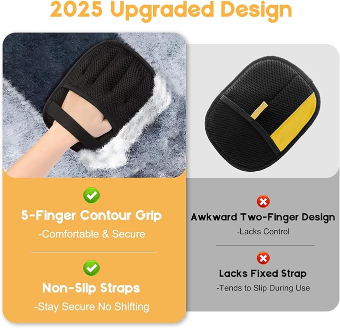 Pet Hair Remover, 2025 Upgrated Five-Finger Electrostatic Pet Hair Removal Gloves, Cat & Dog Hair Remover for Couch, Furniture,Clothing, Animal Fur Removal Tool, Cat Grooming Gloves-1 PCS