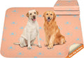 PJYuCien Washable Pee Pads for Dogs 2 Pack, 36" x 36" Reusable Pee Pads for Dogs, Leak-Proof Pet Training Pads, Puppy Pads for Non-Slip, Designed for Dog Pen, Whelping Pad, Potty Training (Orange)