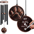 Dog Memorial Gifts for Loss of Dog, 32" Pet Memorial Wind Chimes, Pet Loss Passing Away Remembrance Sympathy Bereavement Gift, DogPaw Vintage Wind Chimes for Outside