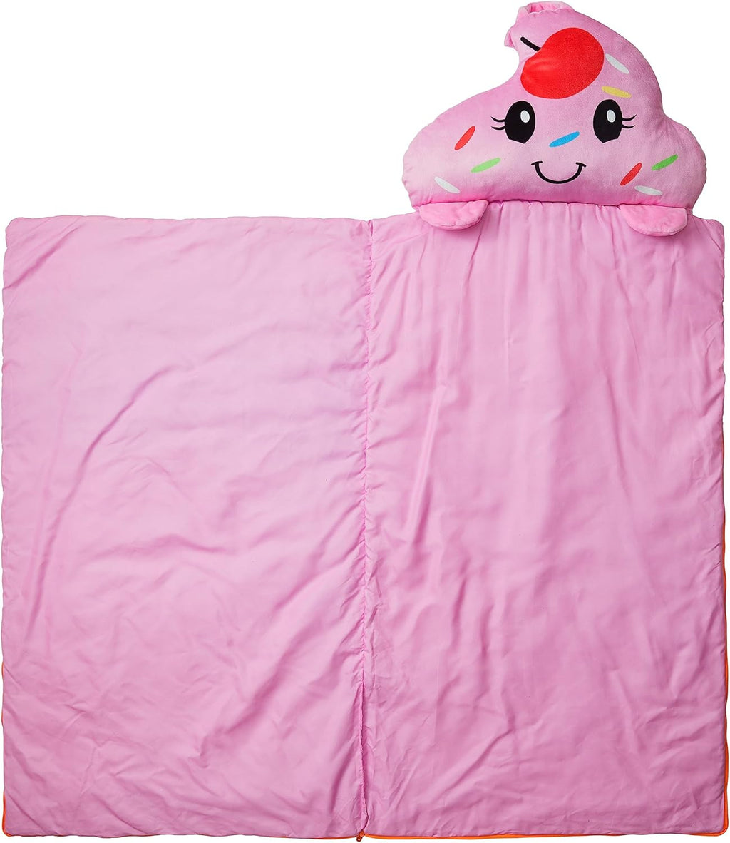 Kid's Nap Buddies Character Preschool Nap Mat, Toddler Sleeping Bag with Pillow for Daycare, Ages 3+