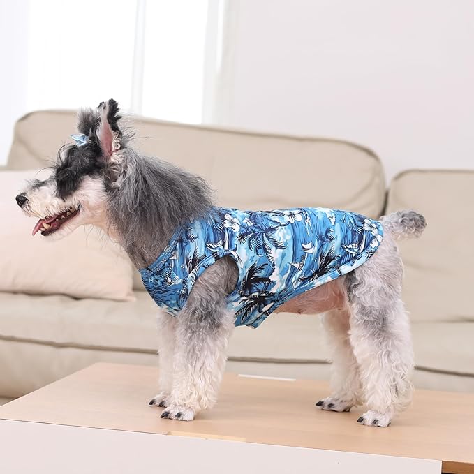 CuteBone Dog Shirts 2-Pack Soft Pet Clothes Breathable Summer Vest for Small Puppy and Stretchy Cat Apparel 2BX19S