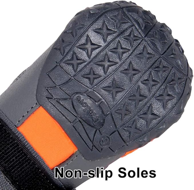 Truelove Dog Boots,Waterproof Pet Shoes with Reflective Straps for Paw Protectors Small Medium Large Dog Summer Winter Snow Outdoor Walking