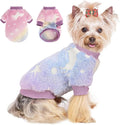 Dog Sweaters for Medium Dogs Girl Male, Soft Fleece Sweater, Glow in The Dark Pet Dog Winter Clothes for Medium Dogs Boy Girl, Fuzzy Sweatshirts Flannel Jacket Puppy Coat,M,Pink