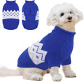 Queenmore Warm Dog Sweater, Soft Pet Knitwear, Knitted Pullover, Winter Pet Clothes for Small Medium Dogs Cats