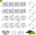 16 Packs Cat Water Fountain Filter for 2.1L/71oz Cupcake Ceramic Cat Dispenser, 16 Carbon Filters & 4 Foam Filters for Porcelain Pet Water Fountain, Multi-Filtration System Activated Carbon Filter