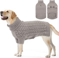 SAWMONG Dog Sweater, Dog Sweaters for Large Dogs Girls Boys, Pullover Turtleneck Knitted Doggy Sweatshirt, Cold Weather Pet Clothes（Grey, X-Large