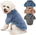 Dog Sweater, 3 Pack Dog Sweaters for Small Dogs, Dog Clothes for Small Dogs Girl Boy, Ultra Soft and Warm Puppy Sweater Dog Coat for Winter Christmas (XXS, Blue+Lt Coffee+Dark Grey)