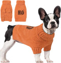 Small Dog Furry Pullover Sweater, Classic Turtleneck Dog Clothes for Cold Weather Cute Warm Pet Clothes for Chihuahua, Bulldog, Dachshund, Pug Orange Medium