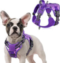 rabbitgoo Tactical Dog Harness for Small Dogs, No Pull Military Service Vest with Handle & Molle, Easy Control for Training Walking, Adjustable Reflective Straps, Purple Camo, S