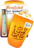 Meowijuana Refillable Cat Toys | Get Spooked - Pumpkin Spice Latte Catnip Toy | Includes Potent Hand Harvested Catnip Grown in North America | Promotes Play and Cat Health
