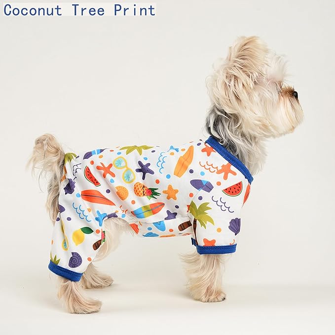 Dog Clothes for Small Dogs Boy Girl, Dog Pajamas Tiny Chihuahua Yorkie Spring Summer Shirt, Cute Puppy Outfit Pjs Jumpsuit Cat Onesie Apparel Pet Clothes