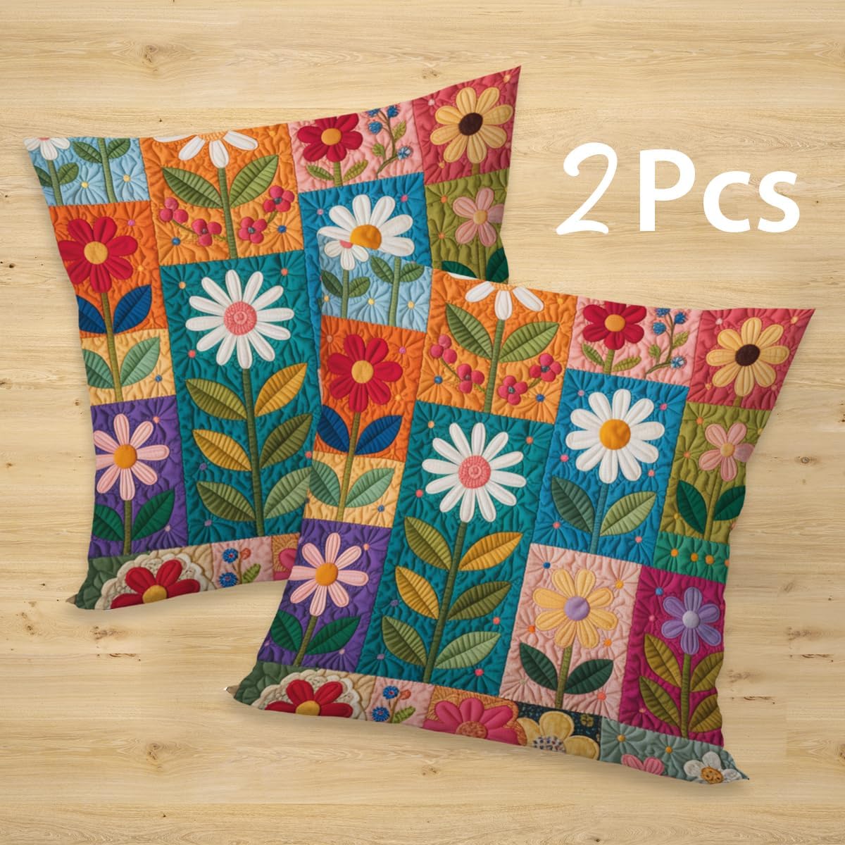 2 Pcs Vintage Botanical Floral Pillow Covers, Chinoiserie Floral Decorative Throw Pillows Vintage Rustic Toile Flower Pillow Cases, Linen Cushion Covers for Couch Sofa Bedroom Living Room Home Decor