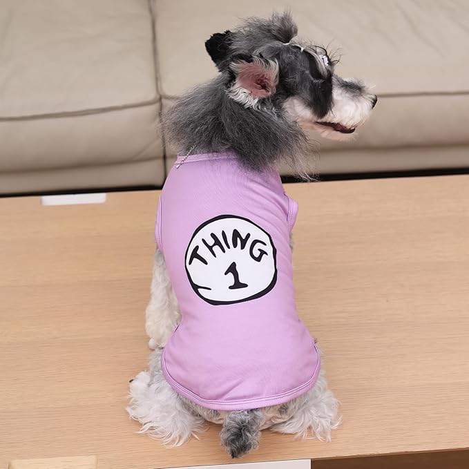 CuteBone Dog Shirts 2-Pack Soft Pet Clothes Breathable Summer Vest for Small Puppy and Stretchy Cat Apparel 2BX21XL-D