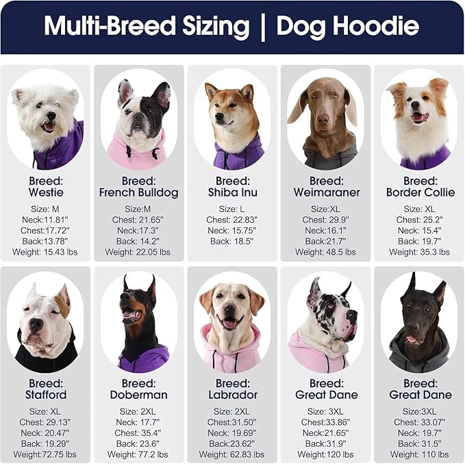IECOii Dog Hoodie Medium Size Dog, Medium Dogs Sweater with Hood, Soft Pullover Hooded Sweatshirt for Dogs Boy and Girl Indoor & Outdoor, Machine Washable, Grey, Large (No Fleece Lined)