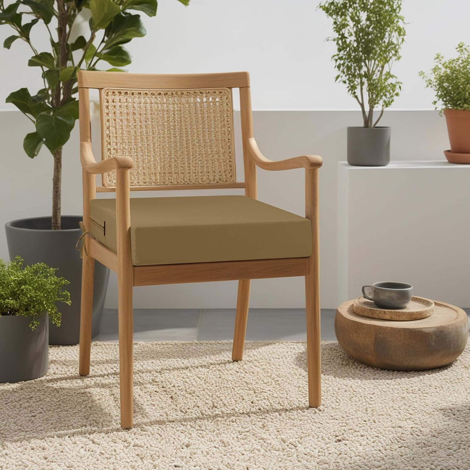 idee-home Outdoor Cushions for Patio Furniture, Outdoor Seat Cushion, Waterproof Couch Hampton Bay Deep Seat Replacement Chair Cushions for Garden Lawn Backyard Deck, 22 x 22