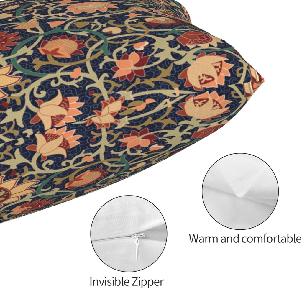 William Morris Vintage Floral 20x12 inches Throw Pillow Covers Cushion Covers for Couch Home Bed Living Room Decorative Pillow Cases