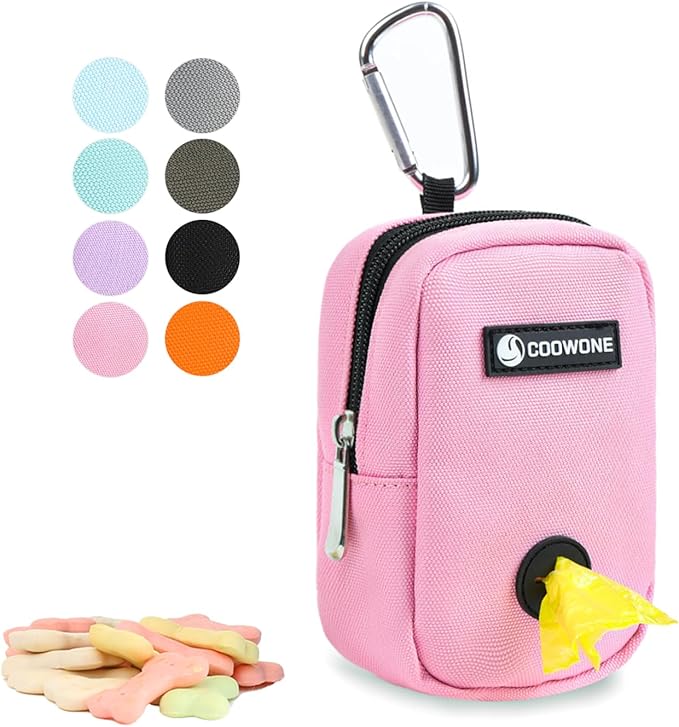 Dog Treat Pouch Dog Poop Bag Holder For Leashes, Pets Snack Container With Inner Mesh Bag, Puppy Supplies Perfect For Training And Walking - Hands Free Dog Waste Bag Dispenser -Dog Travel Accessories