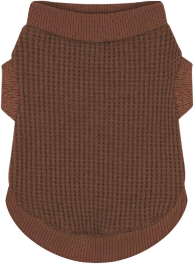 Cozy and Functional Dog Shirts for Small Puppies: Stretchable Brown Attire with Easy-On Design, Ideal for Chihuahuas and Yorkies - Enhance Comfort and Playfulness on Chill Days XX-Small