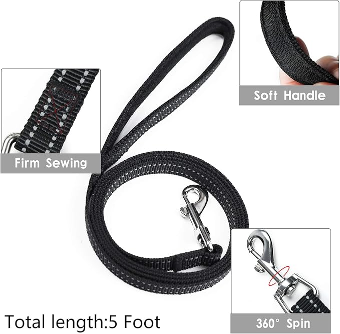 YIMEIS Dog Harness and Leash Set, No Pull Soft Mesh Pet Harness, Reflective Adjustable Puppy Vest for Small Dogs, Cats (S, Blue)