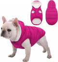 Fleece Hoodie for Dogs - Windproof Waterproof Coat, Winter Warm Jacket, Cold Weather Pet Apparel Clothes Vest for Small Medium Large Dogs (L, Pink)