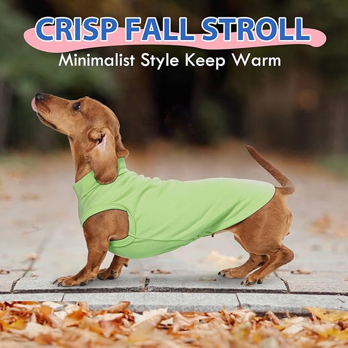 Dog Fleece Vest - Green, XXL - Lightweight Sweater | Warm Stretchable Sweatshirt for Fall & Winter, Indoor Comfort Wear,Seasonal Underwear,Beagle