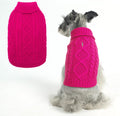 BINGPET Thermal Knitted Dog Sweater for Small Medium Large Dogs,Winter Dog Cat Coat Warm Sweartershirts Outfits,Classic Cable Knit Turtleneck Pullover Dog Jumper Coat Warm Sweartershirts(Rosered,S)