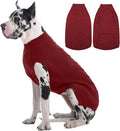 IECOii Great Dane Sweater,5XL Dog Sweater for Extra Large Dogs Breed,XXXXXL Dog Sweaters Christmas Outfit,Thick Warm Dog Winter Sweater for Male Female Dogs,Pullover Big Dog Sweater,DarkRed-5XL