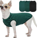 3 Pack Fleece Sweaters for Small Dogs -Green-S, Classic Pullover | Stretchy Chihuahua Sweatshirt,Lightweight Breathable for Outdoor Walks,Soft Warm Homewear
