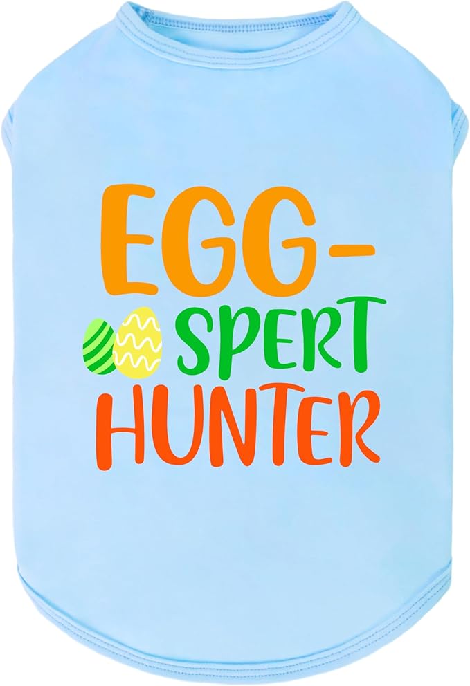 Fitwarm Egg-spert Hunter Dog Easter Outfit, Summer Clothes for Small Dogs Boy Girl, Pet Outfit, Blue, Red, Green, Orange, Small