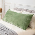 BEDELITE Body Pillow Cover with Zipper Closure, Super Soft and Cozy Fuzzy Fleece Body Pillow Case Cover 20 x 54 Inches, Sage Green