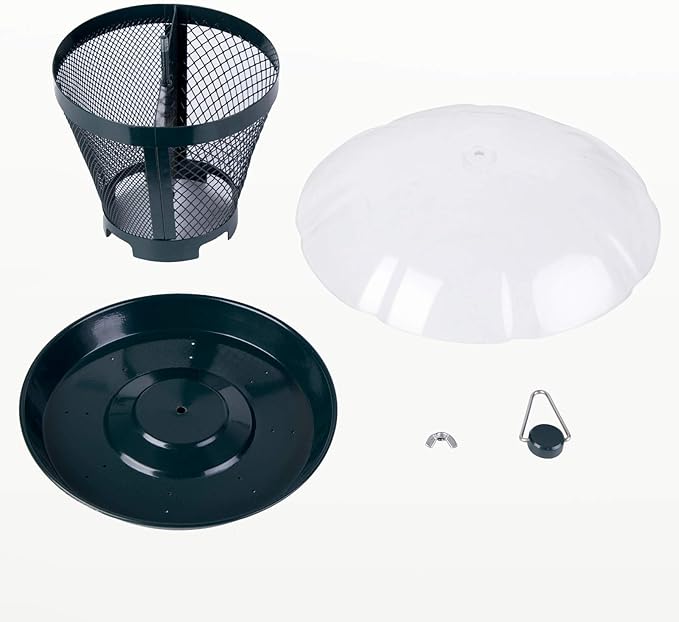 Kingsyard Bird Feeder for Outside, Dual-Use Metal Mesh Wild Bird Feeder with Weatherproof Dome Dual, 2.5 lbs Seed Capacity for Finch Cardinal