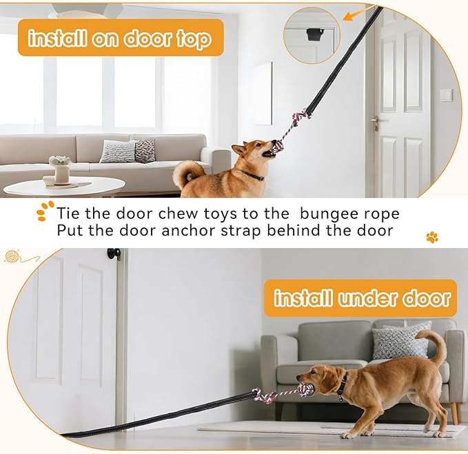 HOPET Dog Bungee Tug Toy for Dogs, Dog tug of war Toy, Indoor Interactive Toys