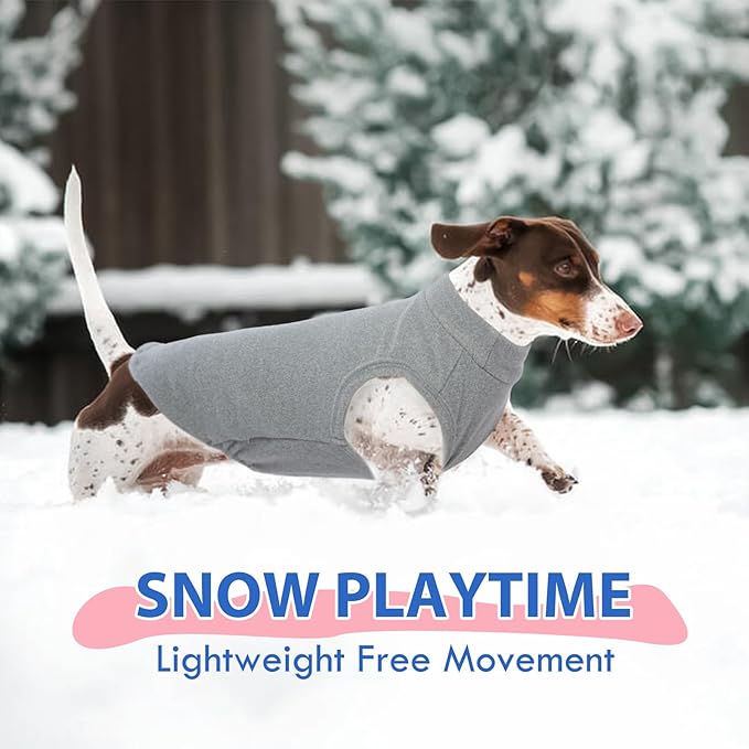 Dog Fleece Vest - Grey, XL - Pullover Lightweight Sweater | Warm and Stretchable Medium Dogs Sweatshirt,Winter Dachshund Clothes,Beagle