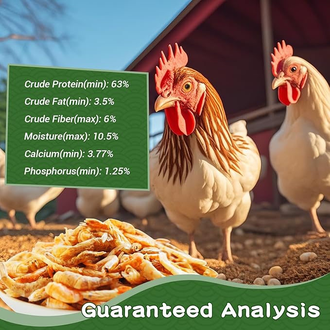 Dried River Shrimp 11lb High Protein Freeze Red Dried Shrimp All Natural Treat for Chicken, Turtles, Reptiles, Fish & Poultry, Perfect for Aquariums, Ponds, Backyard Chickens and Birds