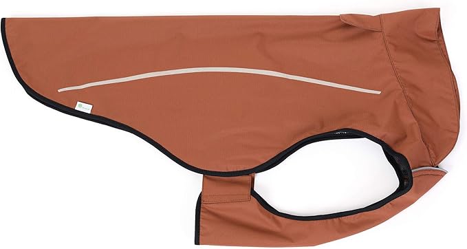 Mile High Life Dog Raincoat, Adjustable Waterproof Reflective Rain Jacket for Small Medium Large Dogs, Lightweight Breathable Pet Rain Coat with Leash Hole(Brown,XS Chest 17-23")