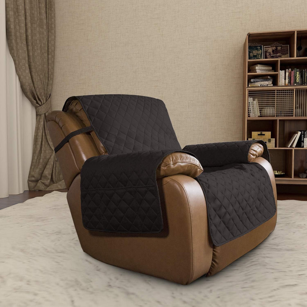 Easy-Going Oversized Recliner Chair Cover Reversible Sofa Cover Water Resistant Couch Cover Furniture Protector with Elastic Straps for Pets Kids Dog Cat (Oversized Recliner, Chocolate/Chocolate)