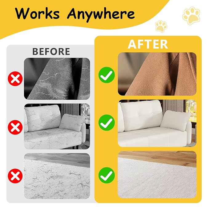 2Pcs Pet Hair Removal Glove - 2025 New Electrostatic Magic Brush Pet Hair Remover Gloves, Reusable for Dogs & Cats, Furniture, Car Seats & More