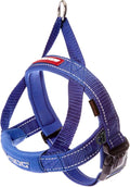 EzyDog Quick Fit Dog Harness – No Pull Harness for Training, Everyday Walking, and Easy Control - Adjustable Fit, Reflective, and Padded (Large, Blue)
