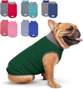 cyeollo 2 Pack Fleece Dog Sweaters for Small Dogs Reflective Doggie Vest Pullover Sweatshirt Stretchy Pet Jacket Small Dog Clothes Boy Coats Size L Green & Grey