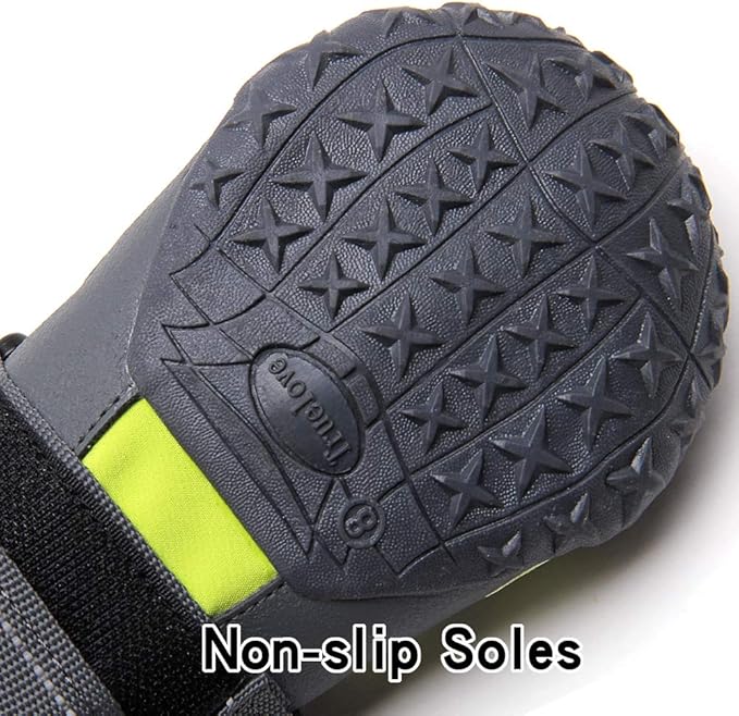 Truelove Dog Boots,Waterproof Pet Shoes with Reflective Straps for Paw Protectors Small Medium Large Dog Summer Winter Snow Outdoor Walking