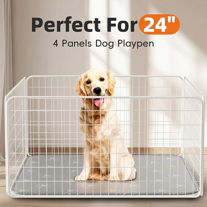 PJYuCien Washable Pee Pads for Dogs 6 Pack, 36" x 36" Reusable Pee Pads for Dogs, Leak-Proof Pet Training Pads, Puppy Pads for Non-Slip, Designed for Dog Pen, Whelping Pad, Potty Training (Grey)