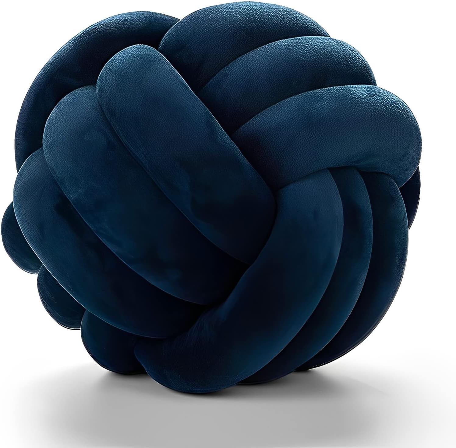 Knot Ball Pillows, Round Throw Pillow Cushion Home Decoration Soft Plush Pillow, Throw Knotted Ball Pillow Handmade Children Room Decoration Round Plush Toy Pillow (Dark Blue,11"/28cm)
