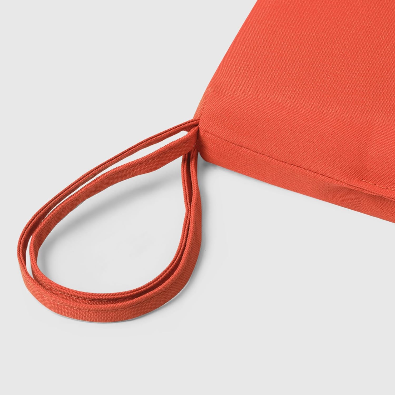 WestinTrends Solace Outdoor Patio Kitchen Dining Chair Square Seat Cushions Set of 4, 18 x 18, Orange