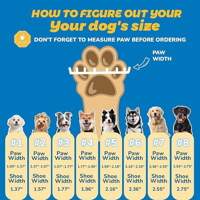 Dog Shoes for Large Dogs, Medium Dog Boots & Paw Protectors for Hardwood Floors, Outdoor Dog Booties for Hot Pavement Winter Snow Hiking, Waterproof Dog Shoes with Reflective Strips Size 4