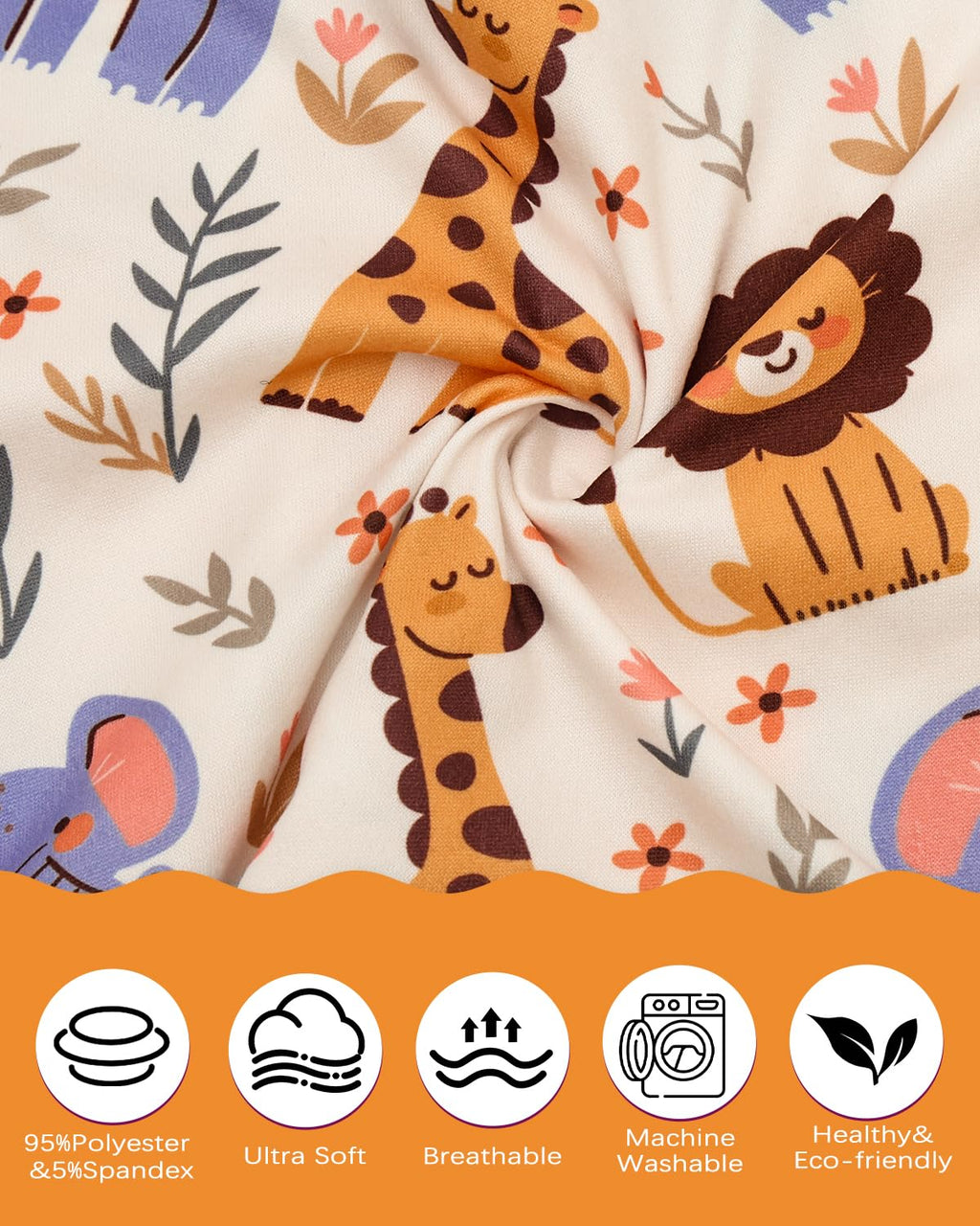 ALVABABY Toddler Pillowcases Stretchy Soft Kids Pillow Cover 2 Pack Fit 13"x 18" or 12"x16" Envelope for Girl Boy Sleepy Travel Christmas 2TPE40A