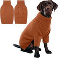 IECOii XXXL Dog Sweater,Warm Dog Sweaters for Extra Large Dogs Girl Boy,Stretchy & Cozy,Turtleneck Knitted Pullover for Pet Wear On Holiday,Easy On Doggy Sweatshirt for Labrador (Caramel,XXXL)