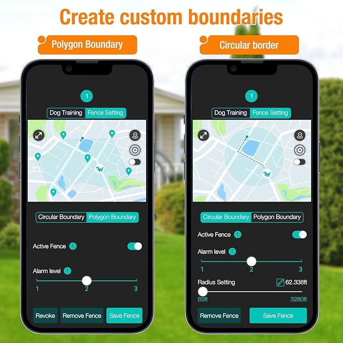 GPS + Wireless Dog Fence & Training Collar – No Subscription, App Geo-Fence 3280ft, 60-164ft Bluetooth Training, 3 Correction Modes, Auto Sleep/Wake, 7-Day Battery, 3-Dog Support (Black(3 Pack))